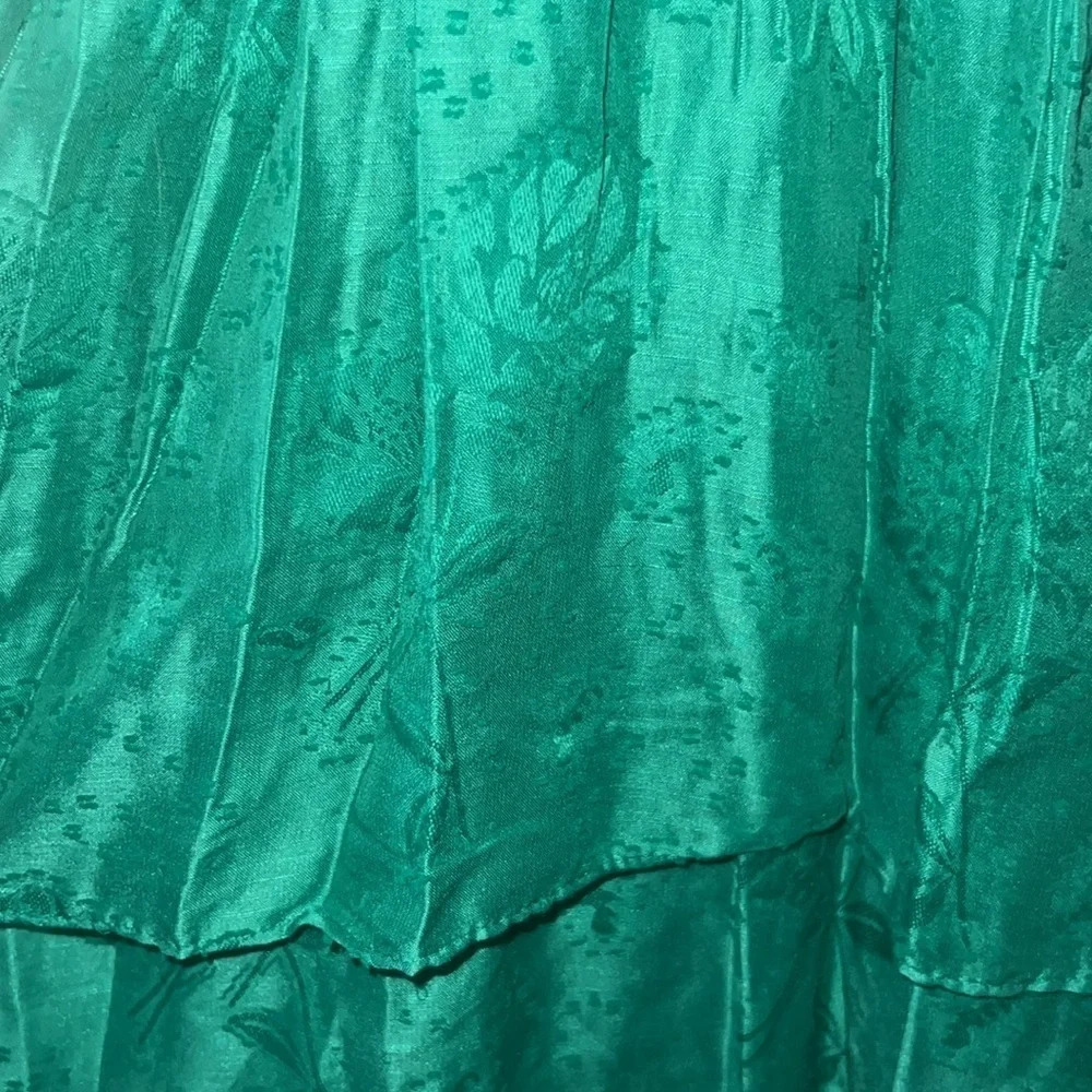 Wild Fable Women's Sleeveless Tiered Fit & Flare Dress Emerald Green Large NWT - Picture 4 of 13